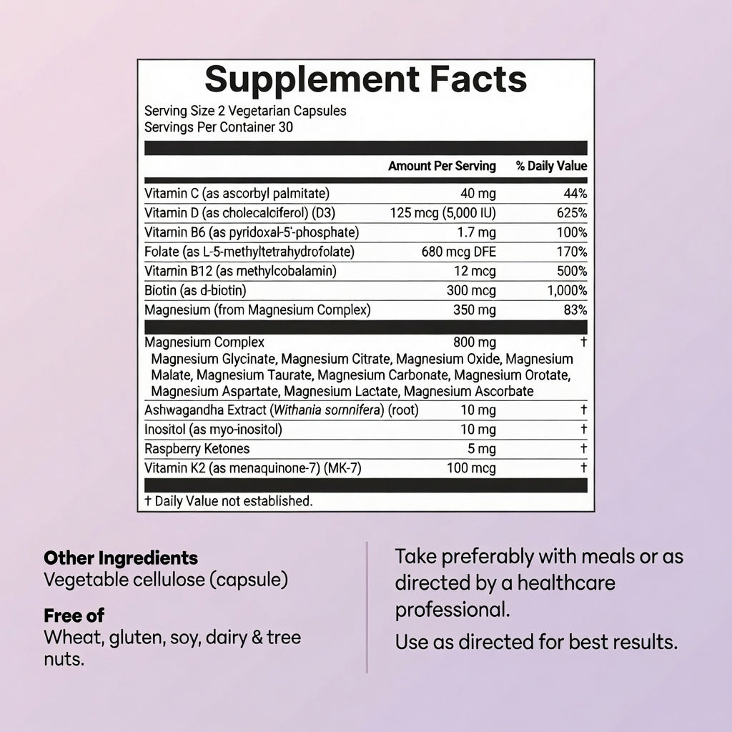 Magnesium Complex for Women | 20-in-1